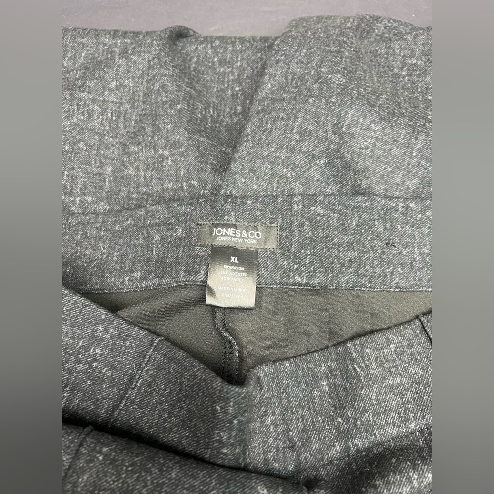 Jones & Co dark gray wide leg pants, XL, worn once, really beautiful and elegant - Picture 6 of 6
